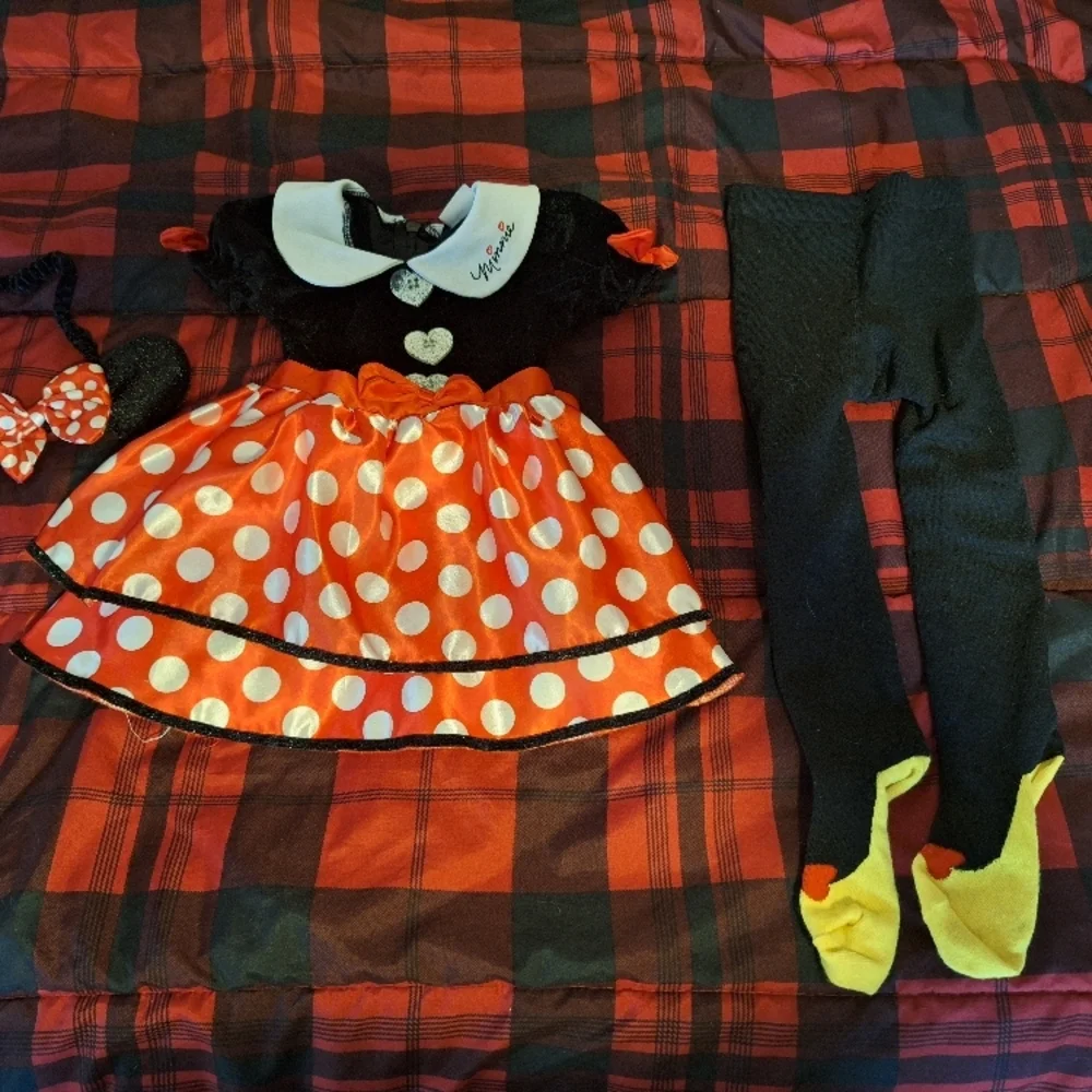 Disney Minnie Mouse Red Polka Dot Kids Costume/Dress Up - Picture 3 of 10